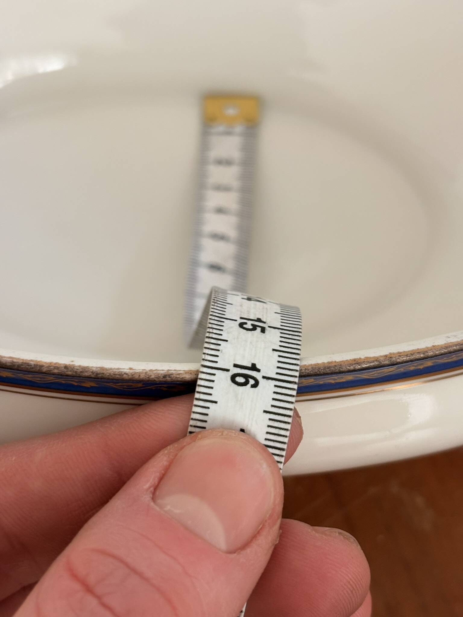 Small Soup Tureen Porcelain Limoges Blue Gold Betoule & Legrand France 1/2