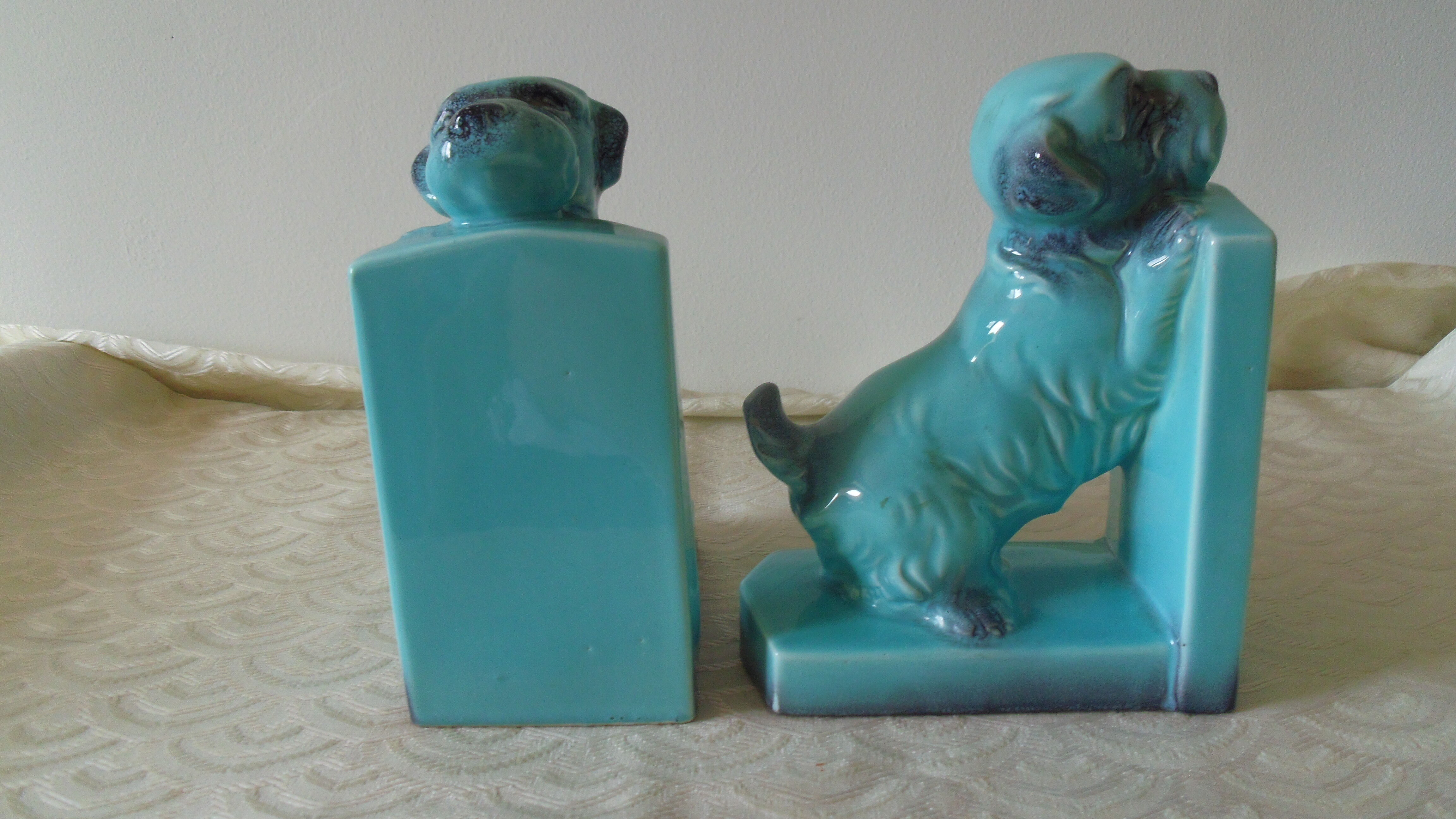 Pair of earthenware bookends