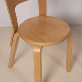 2x Alvar Aalto Chair Model 65, 1970s Artek