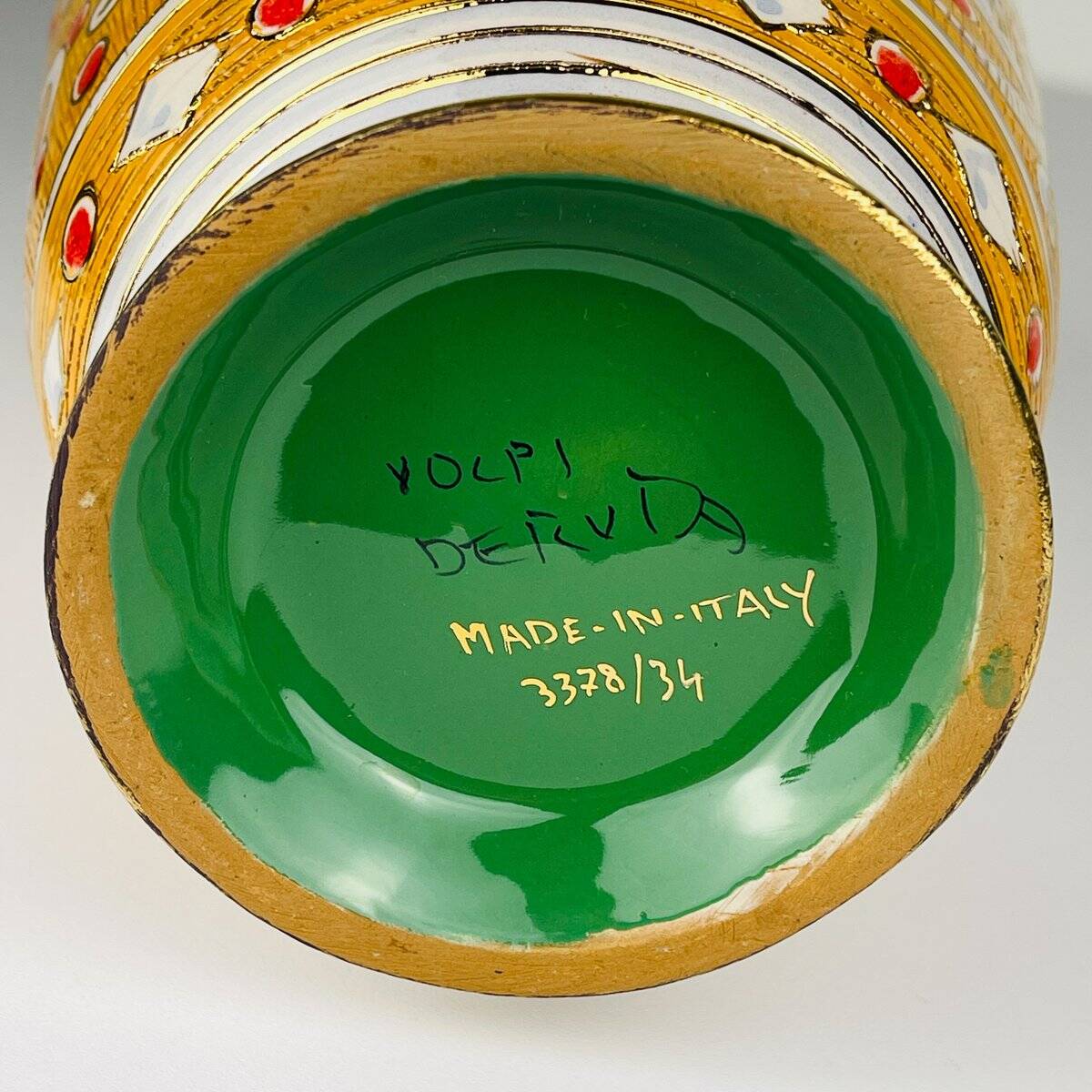 Antique ceramic vase by Serafino Volpi for Deruta, Italy, 1950s.