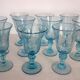 10 footed glasses from the biot glassworks in blown glass.