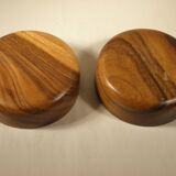 Two wooden bowls 15 cm