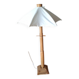 Vintage 70's adjustable bamboo floor lamp