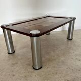 Old coffee table ceramic tile metal leg design from the 70s vintage