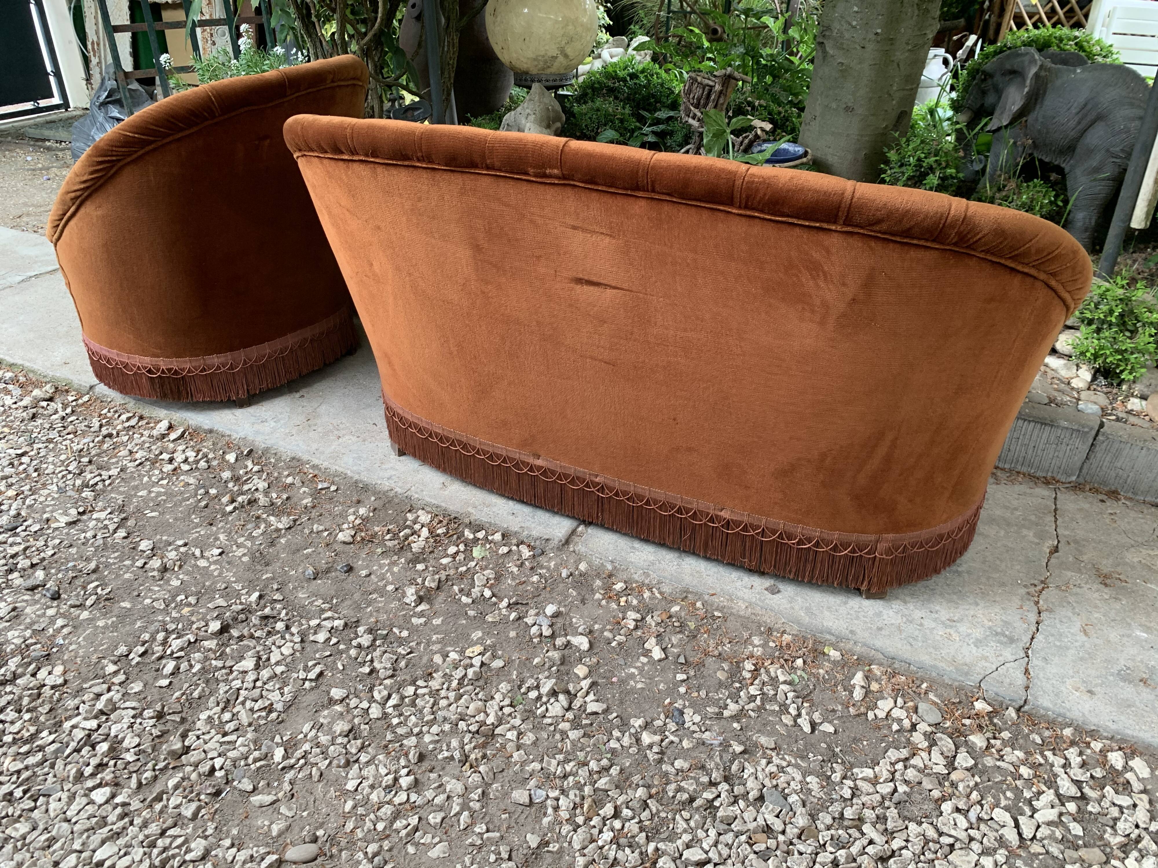 Sofa and chair toad velvet padded velvet