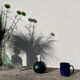 Wooden lamp base, ball-shaped, painted dark green, 1980