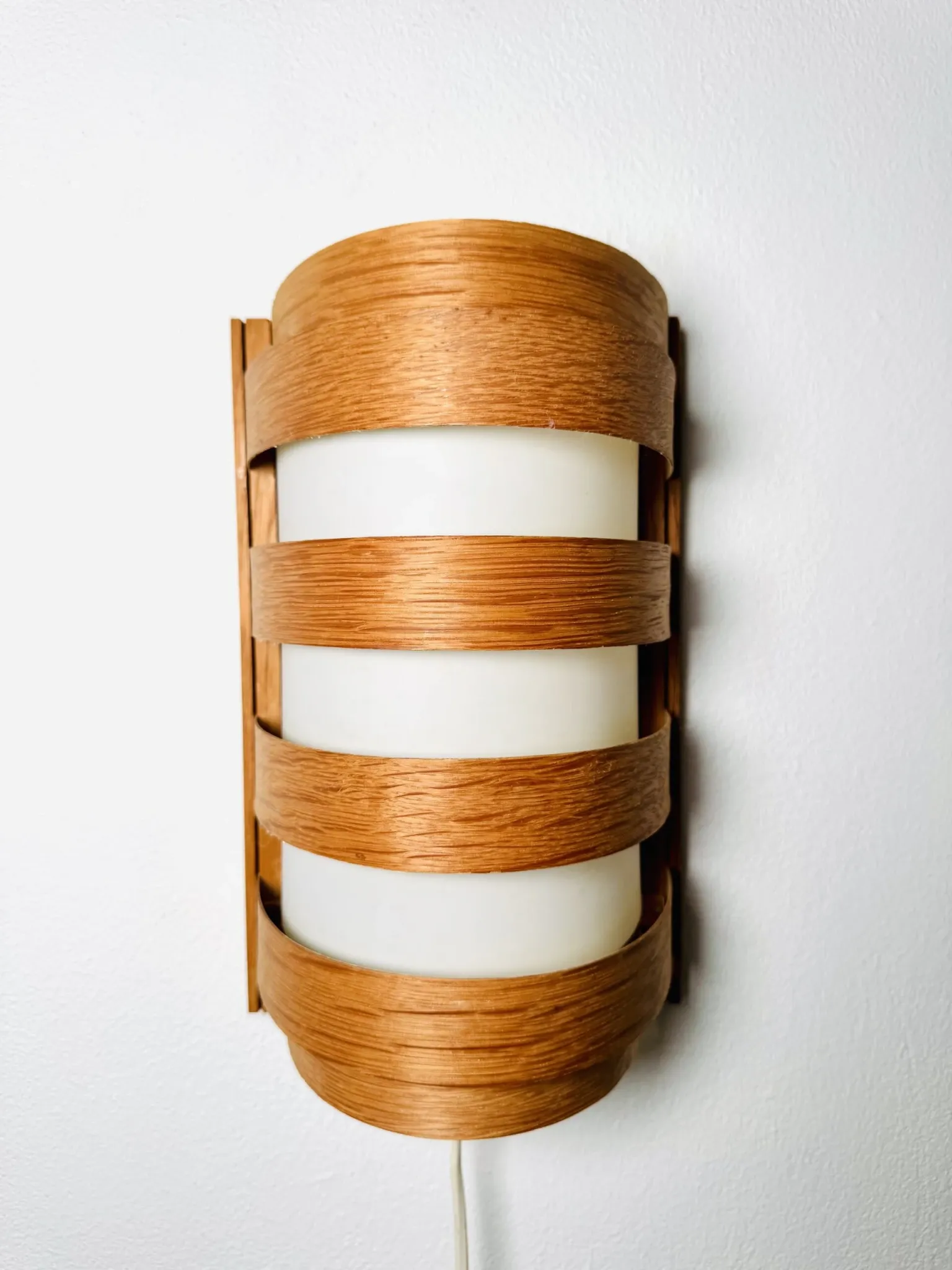 Pine Veneer Wall Lamp By Unknown Designer, Sweden 1960S