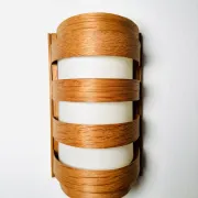 Pine Veneer Wall Lamp By Unknown Designer, Sweden 1960S