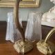 Pair of Art Deco wall sconces in frosted molded glass