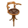 Swivel Chair for Children in Stained Beech, Thonet Style – Early 20th Century