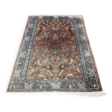 Tapis iranien en laine fait main - 1m65x1m07.
