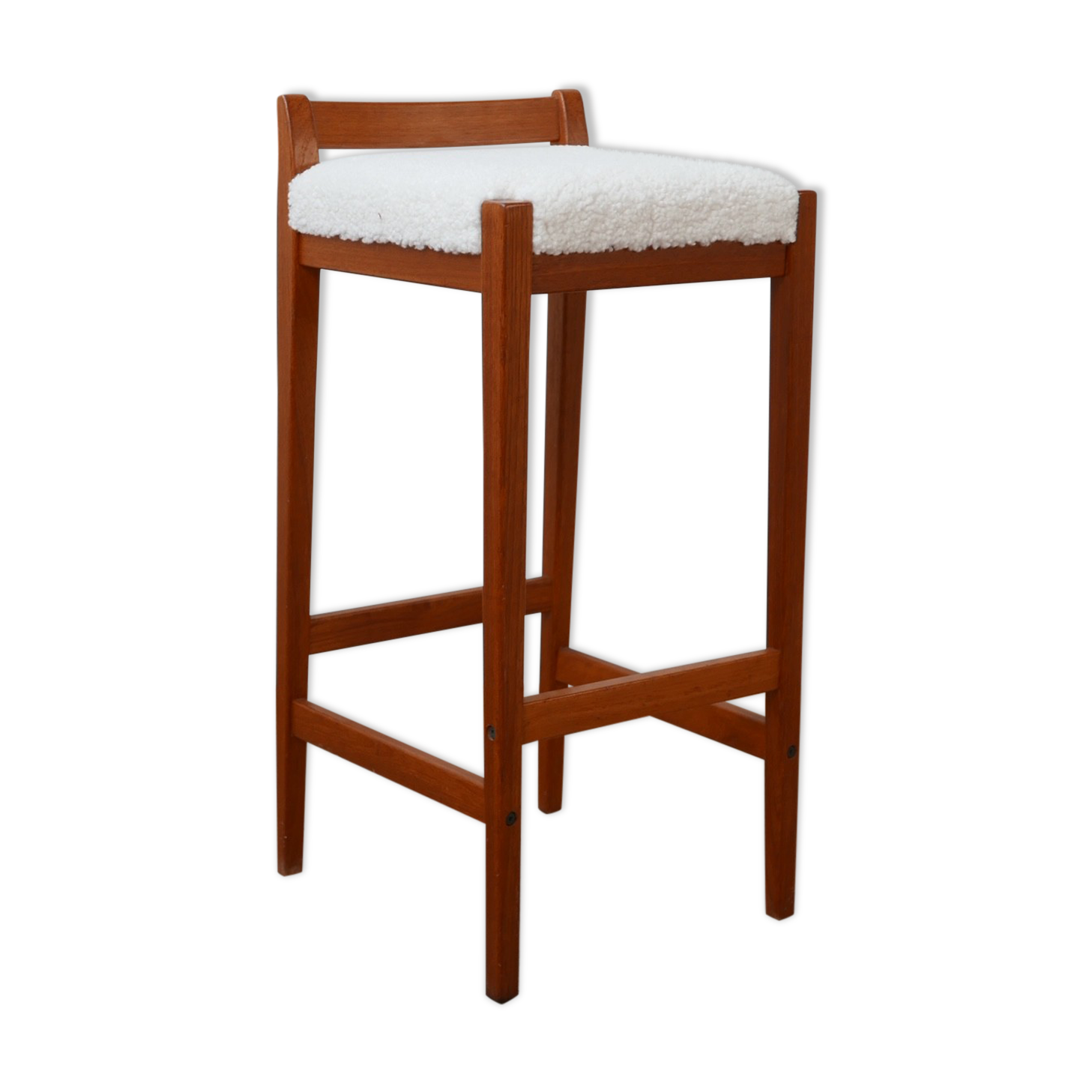 Mid-century teak swedish bar stool