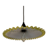 Antique uraline opaline pancake chandelier