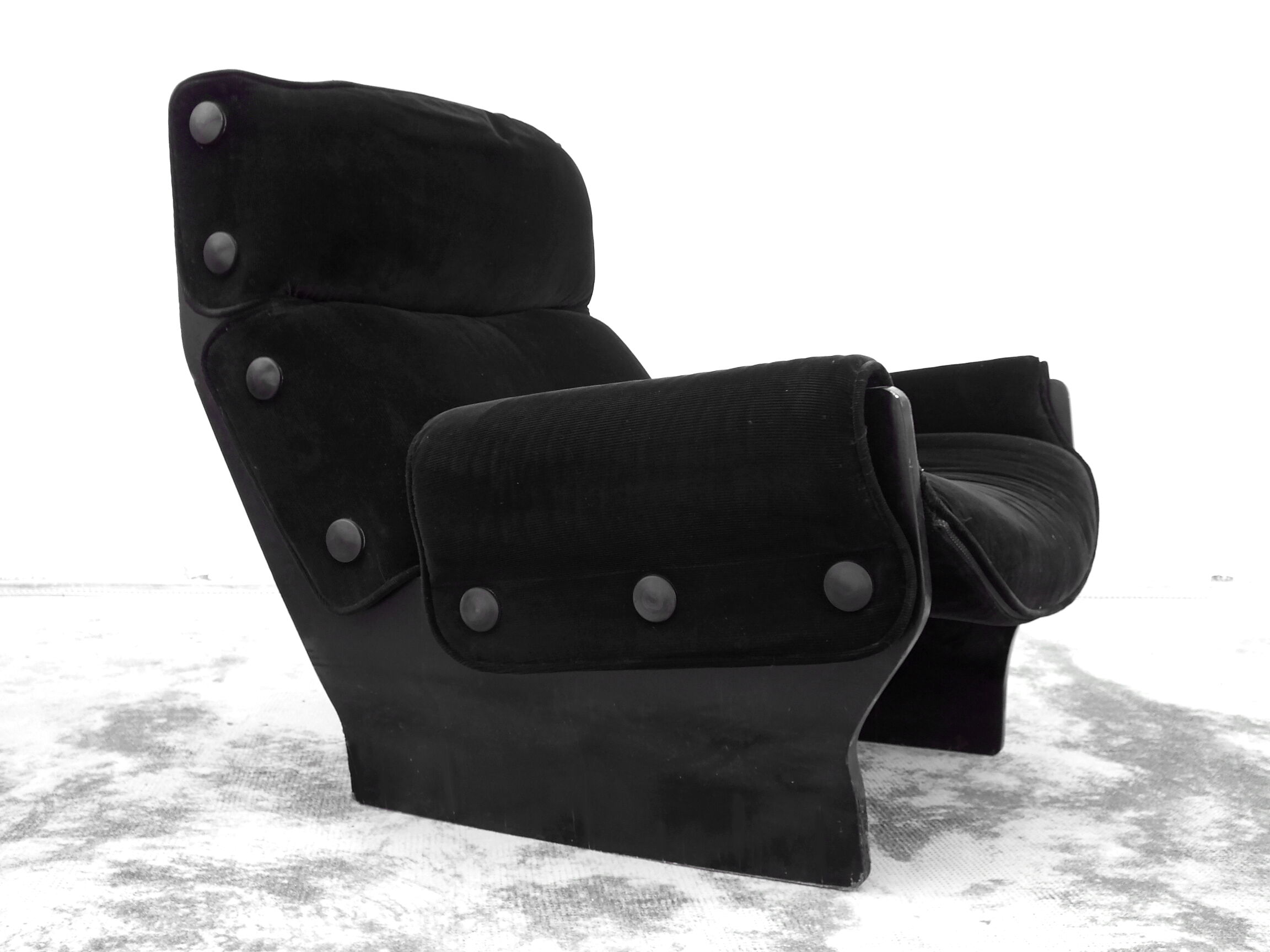 Osvaldo Borsani design, armchair ottoman Canada Tecno years 65