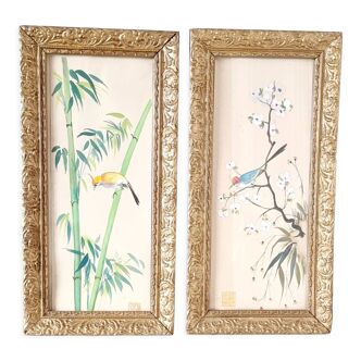 2 chinese watercolors of the nineteenth century