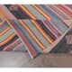 Turkish handwoven wool kilim rug 116x325