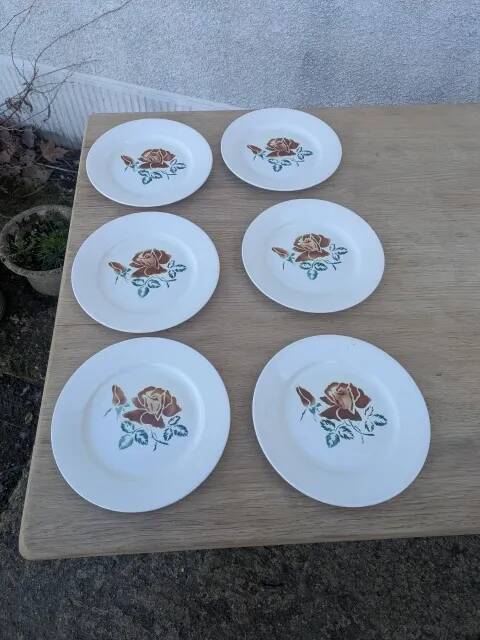 6 flat plates "choc"