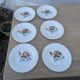 6 flat plates "choc"