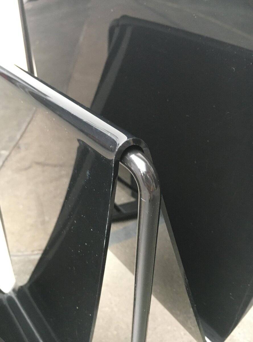 Postmodern vintage magazine rack by Markus Börgens for D-Tec, 1980s.