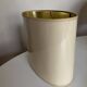 Oval lampshade hot water bottle lamp lacquered cardboard lined with gold 1970