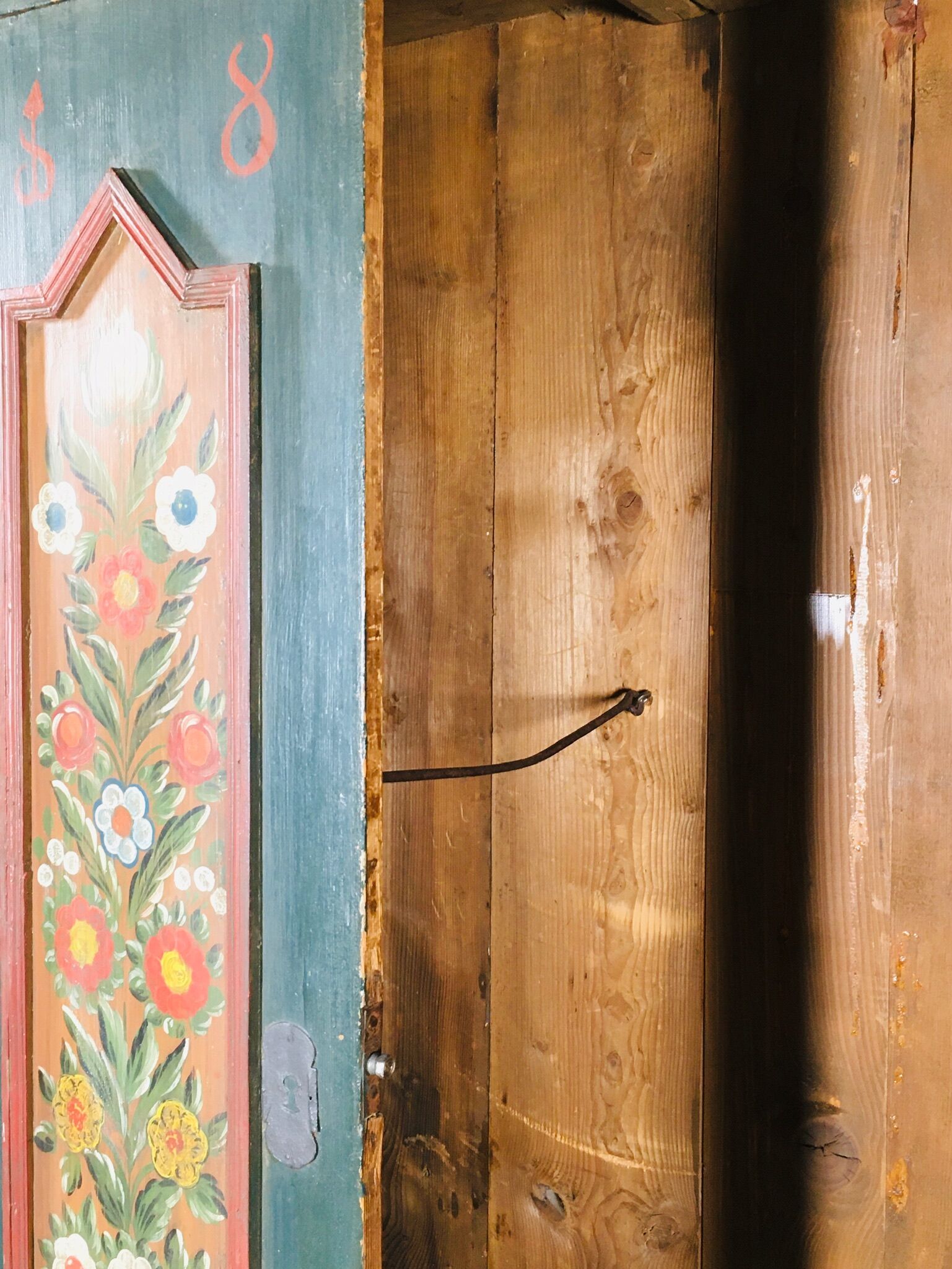 Painted Bavarian wardrobe, Germany 19th's