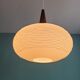 Scandinavian suspension in opaline and teak, 60s