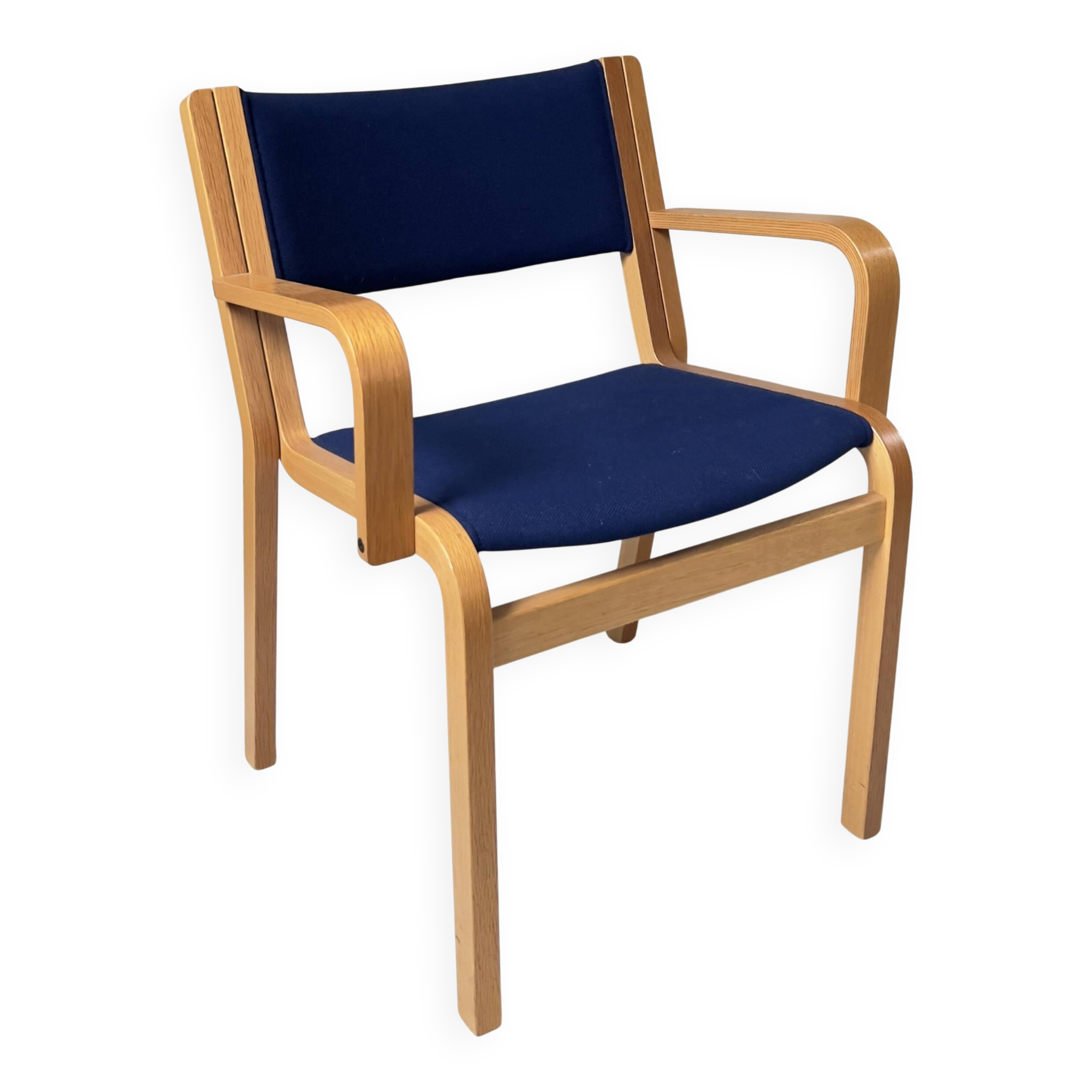 Chaises Mid-Century bleues Magnus Olesen