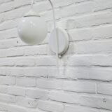 White vintage glass wall lamp