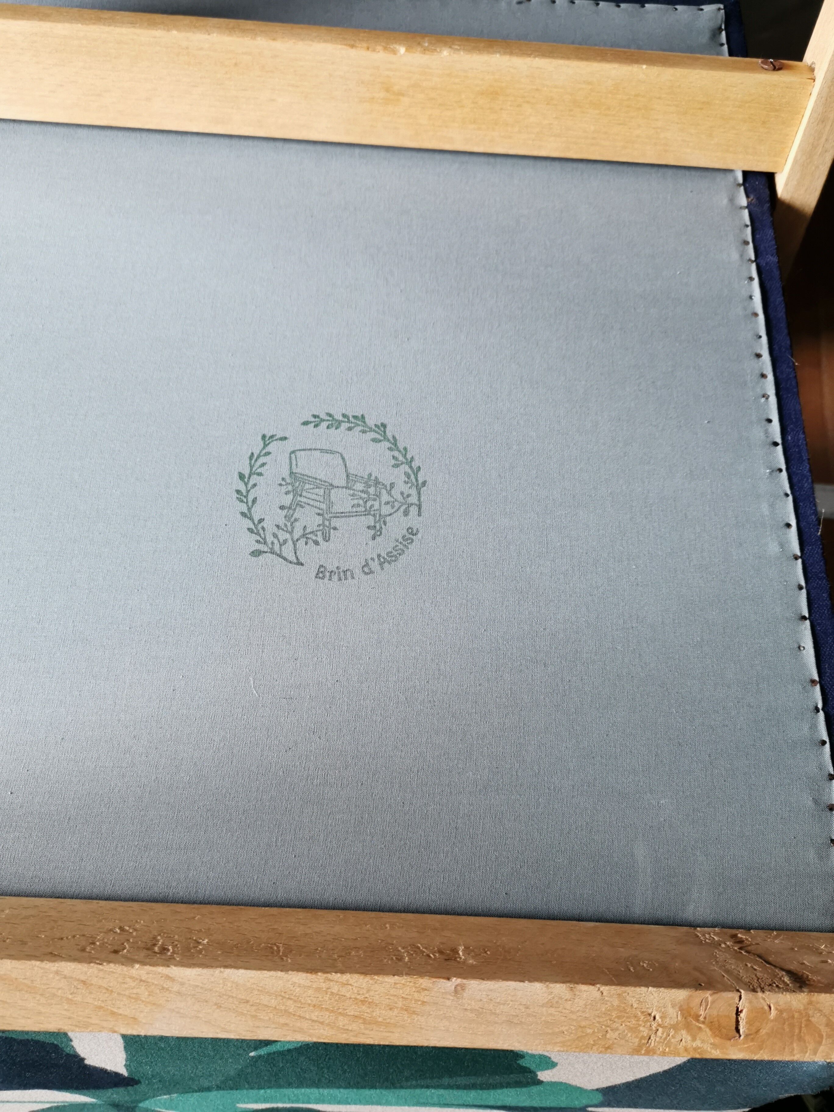 Pair of vintage armchairs renovated with natural materials