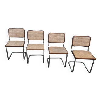 4 Marcel Breuer Cesca B32 chairs