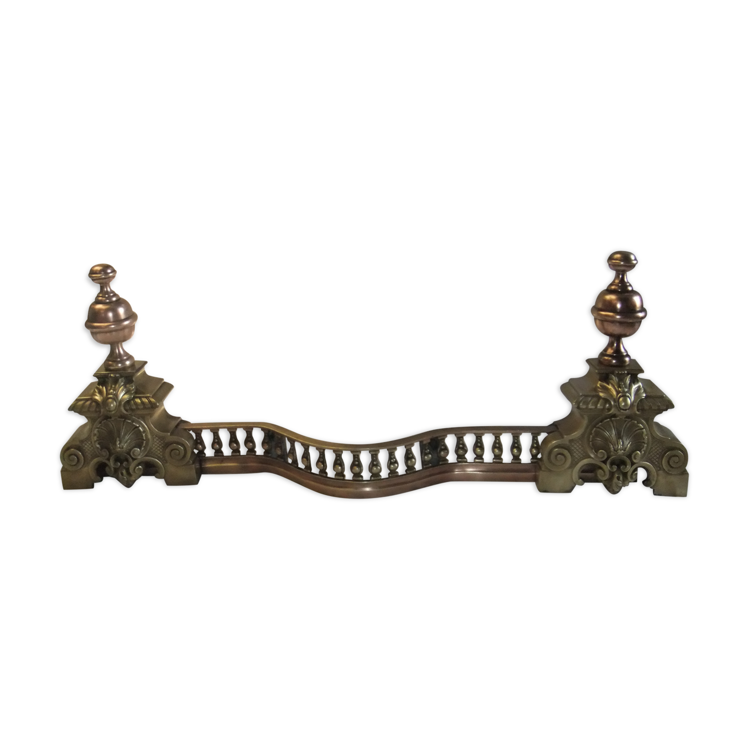 Bronze fireplace bar XIX Front trim Fireplace accessory Louis XV