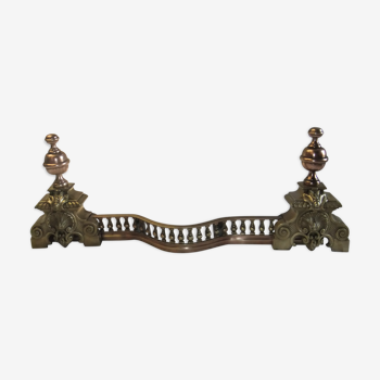 Bronze fireplace bar XIX Front trim Fireplace accessory Louis XV