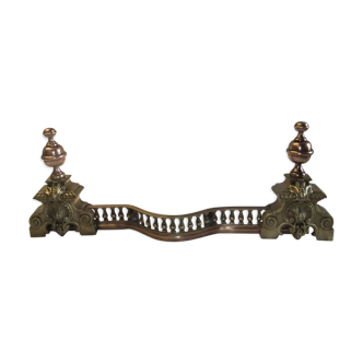 Bronze fireplace bar XIX Front trim Fireplace accessory Louis XV