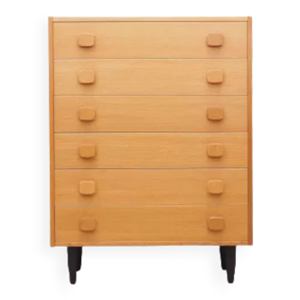 Ash chest of drawers, Danish design, 70s, made in Denmark