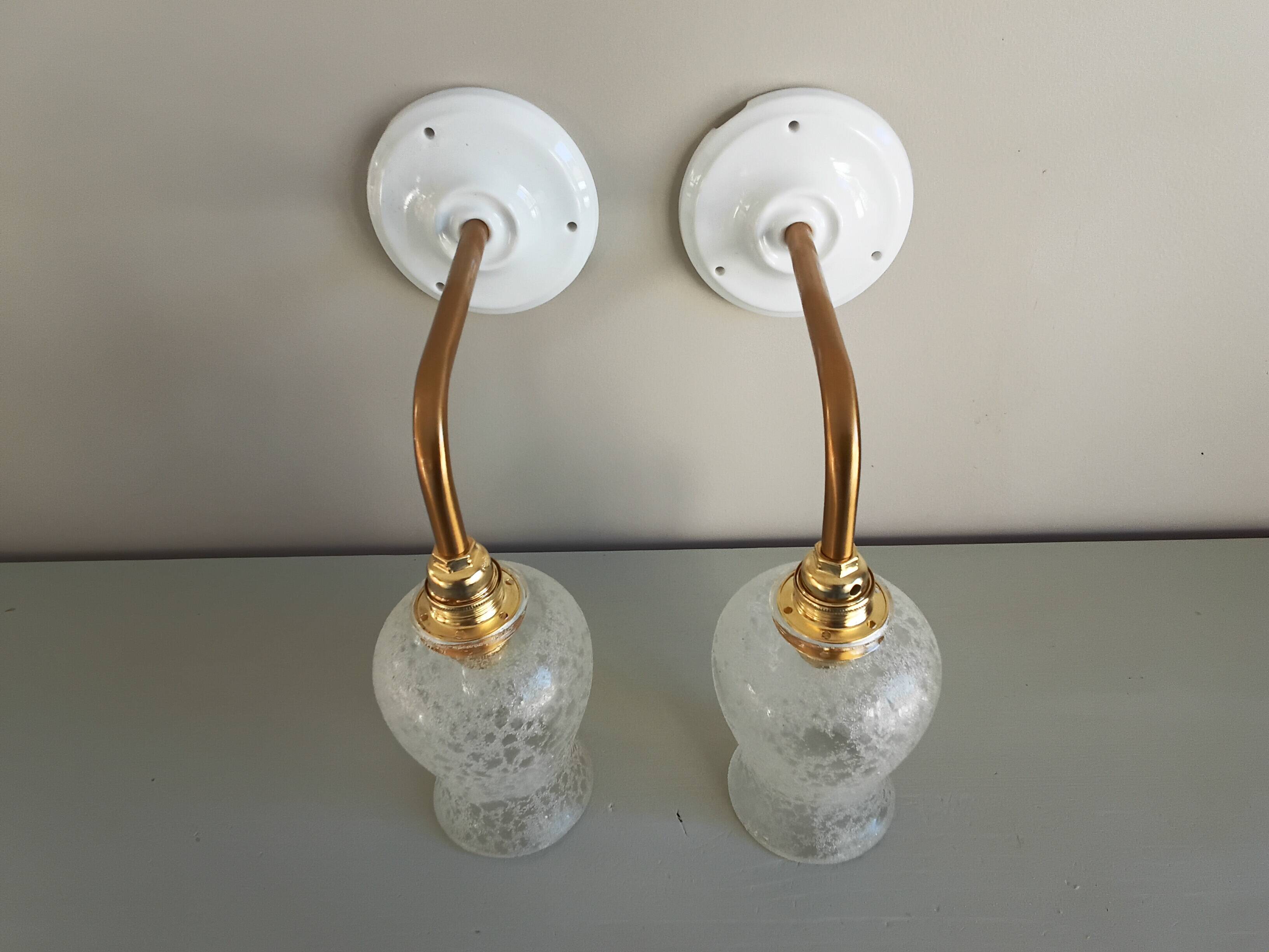Set of two vintage wall sconces.
