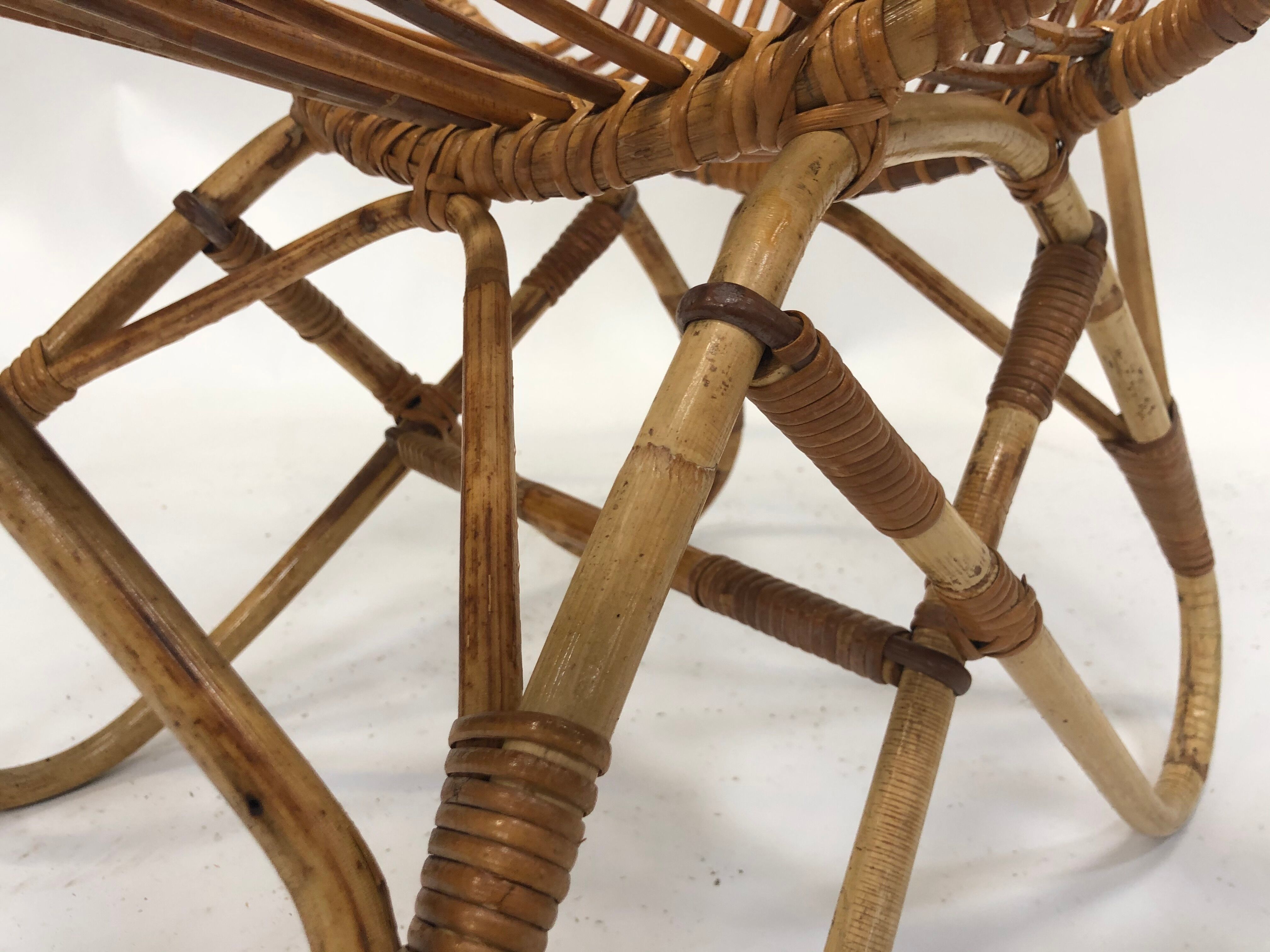 Rohe Noordwolde rattan chair, 1960, Netherlands