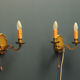 Pair of brass sconces