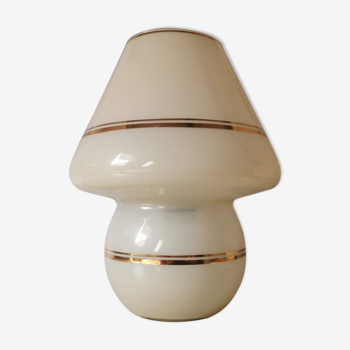 Lampe champignon liseré doré