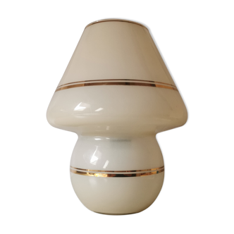 Lampe champignon liseré doré