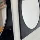 Rare Italian space age black square mirror by Colombini for Kartell