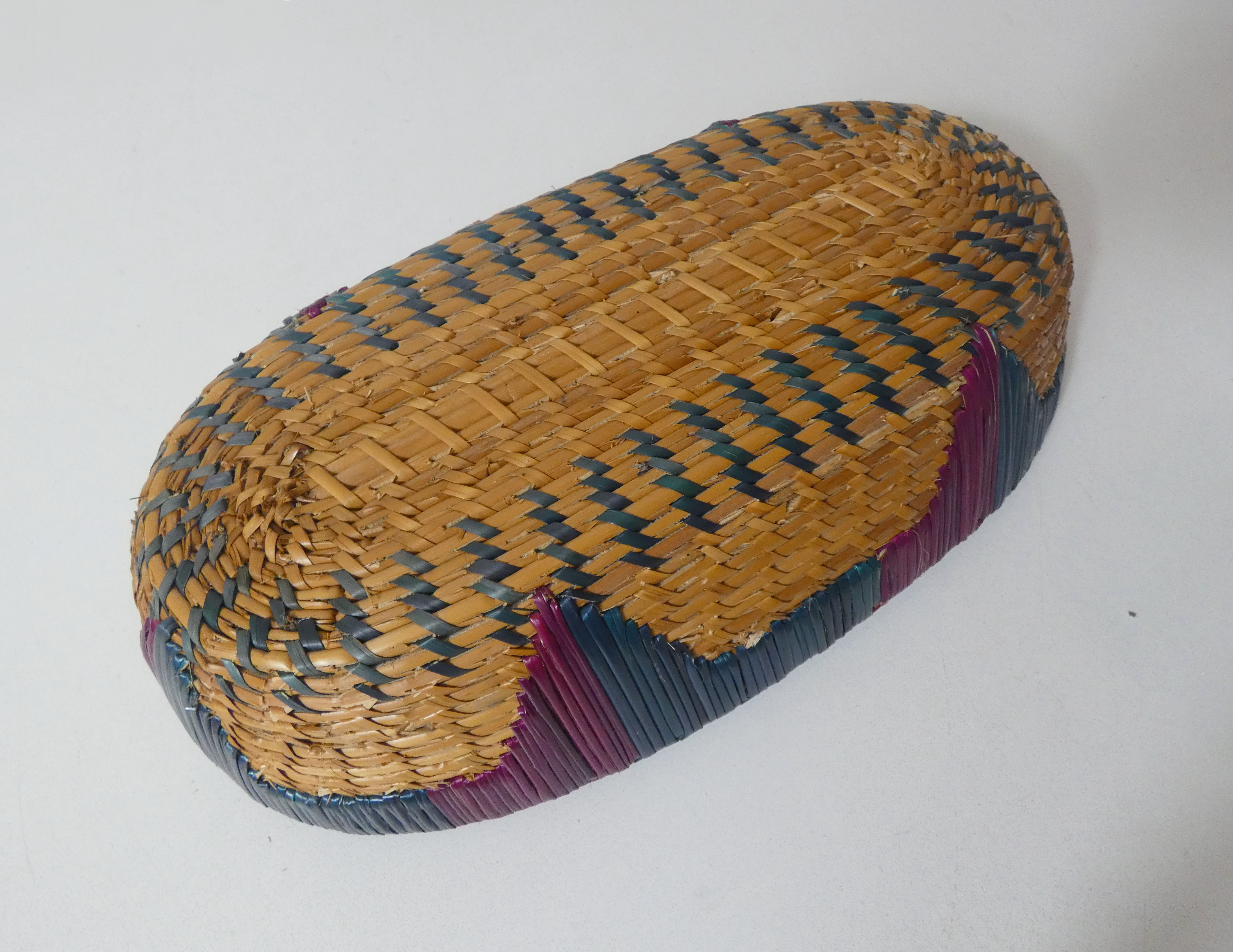 Vintage ethnic oval basket