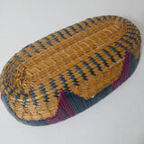 Vintage ethnic oval basket