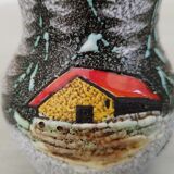 Vallauris ceramic vase signed tess vintage mountain decor