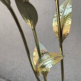 Floral floor lamp in brass and Capiz mother-of-pearl, 1970