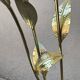 Floral floor lamp in brass and Capiz shell, 1970