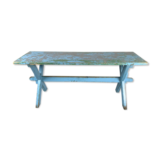 Solid vintage all-wood table with original patina, 1910