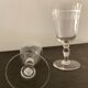 6 antique engraved crystal wine glasses
