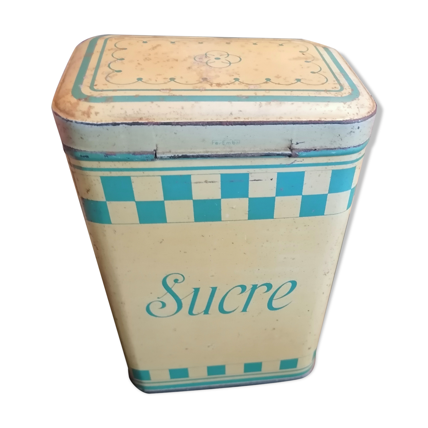 Box tolee spices flour kitchen 1900