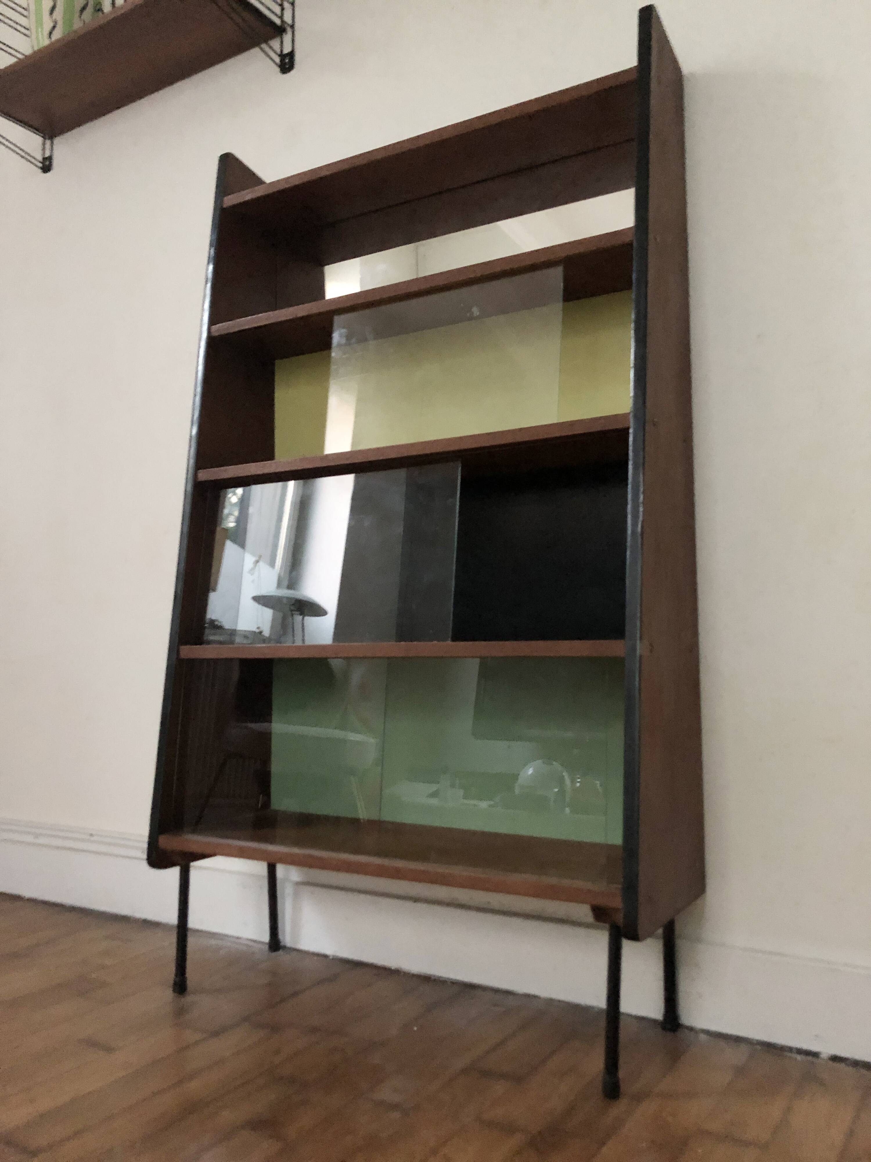 Bookcase • Vintage Shelves • Oak • Attributed to Pierre Guariche • 1950