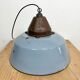 Industrial Grey Enamel and Cast Iron Pendant Light, 1960s